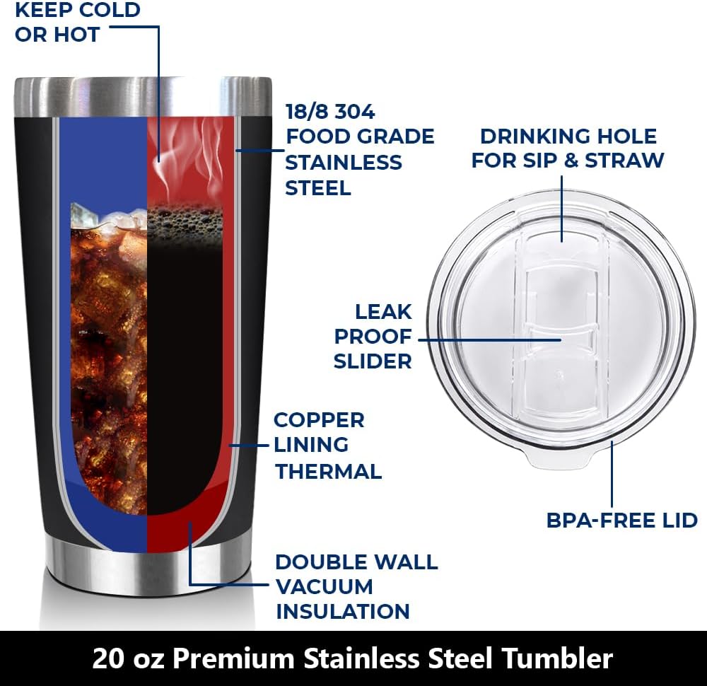 NewEleven Fathers Day Gift For Dad - Birthday Gifts For Dad From Kids - Husband Gift - Birthday Present Ideas For Father, Husband, New Papa, Bonus Father From Daughter, Son - 20 Oz Tumbler