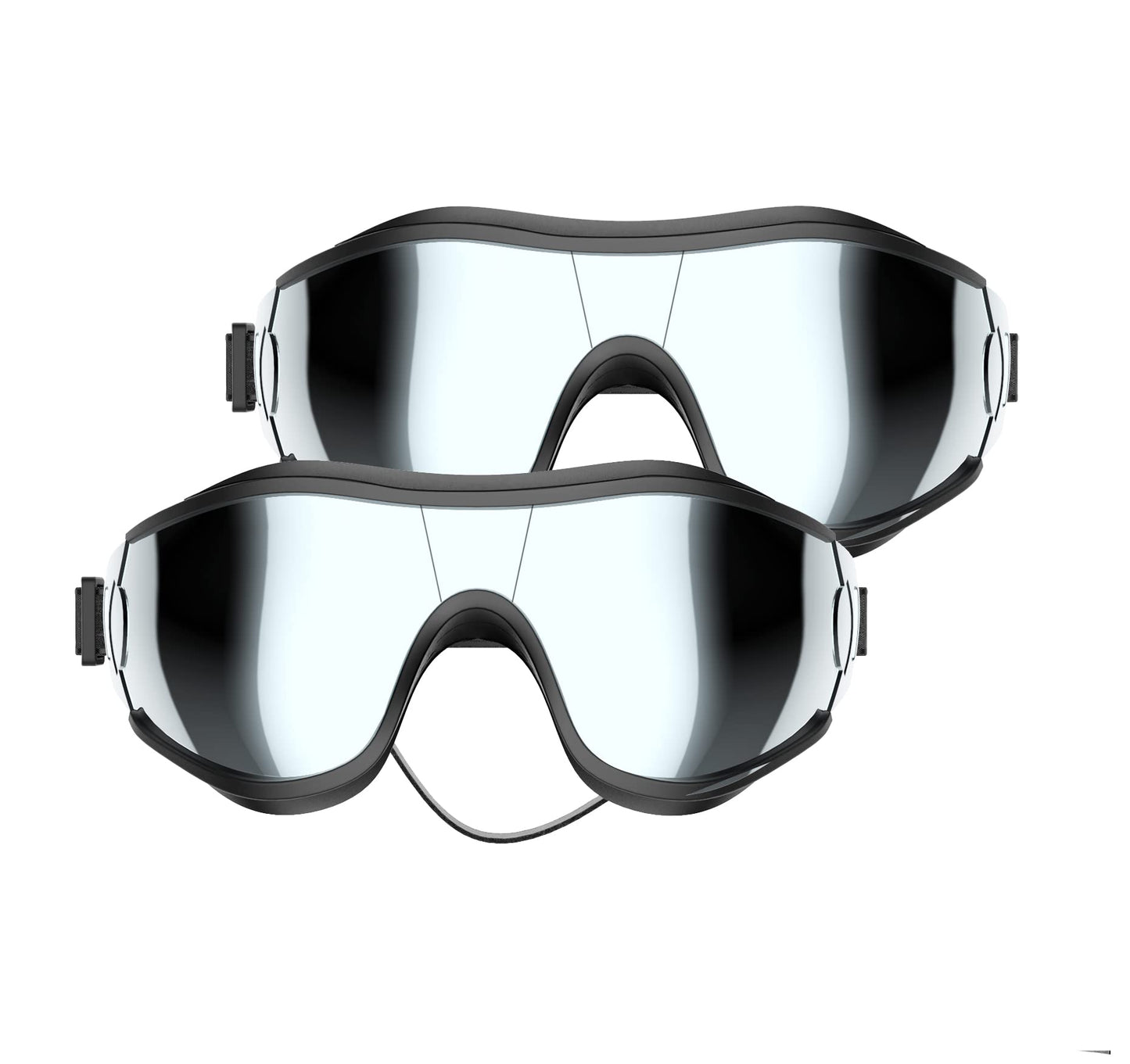 NVTED Dog Sunglasses Dog Goggles, UV Wind Dust Fog Protection Pet Glasses Eye Wear with Adjustable Strap for Medium or Large Size (Laser)