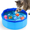 BABORUI Cat Pool Toy with Fish-Water Cat Toys, Portable Cat Pool Toy, Cat Water Toys for Bored Indoor Cats, Interactive Cat Toys for Indoor Cats for Endless Self Play