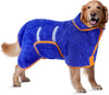 Bienbee Dog Bathrobe, Quick Drying Super Absorbent Dog Robes for After Bath, Warm Keeping Dogs Towel, Dogs Bath Supplies, Dark Blue XL