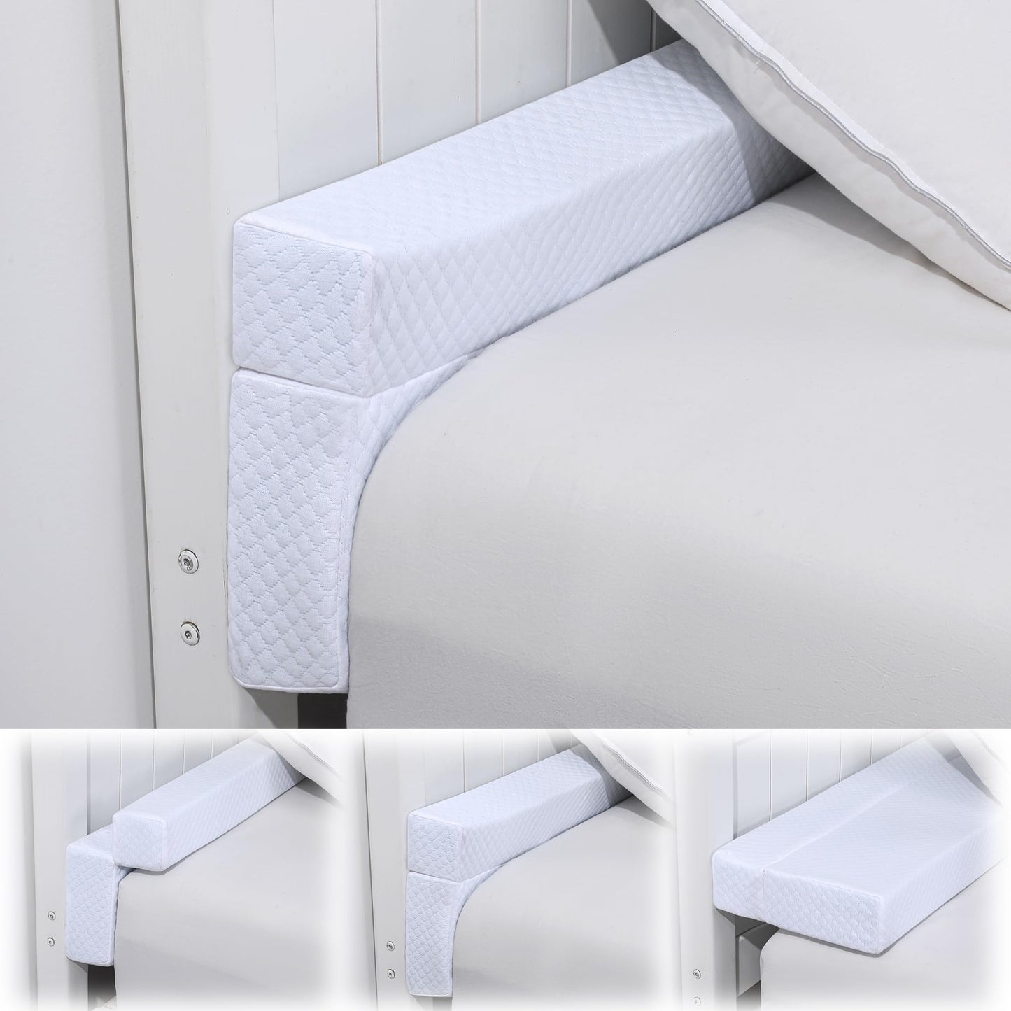 BALAPET Flodable Pillow for Headboard Gap,Bed Gap Filler Queen Size,Adjustable Bed Wedge Pillow for Headboard,Rectangular Bed Gap Filler,Foam Mattress Gap Filler(Gray,King)