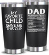 NewEleven Fathers Day Gift For Dad - Birthday Gifts For Dad From Kids - Husband Gift - Birthday Present Ideas For Father, Husband, New Papa, Bonus Father From Daughter, Son - 20 Oz Tumbler