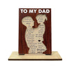 Dad Birthday Gifts from Daughter, Birthday Gifts for Dad, To My Dad Wood Silhouette Sign With Wooden Stand I Know it's not easy for a MAN to Raise A CHILD & There is No Way