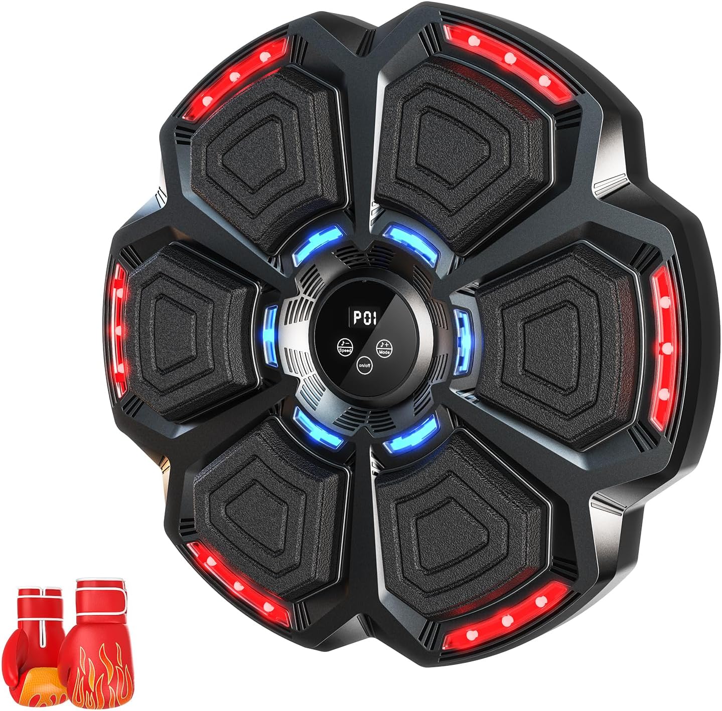Upgraded Music Boxing Machine for Adults and Kids, Smart Bluetooth Boxing Trainer with Gloves, Wall Mounted Electronic Music Punching Machine with 9 Modes & 9 Speeds, for Home, Office, and Gym Workout