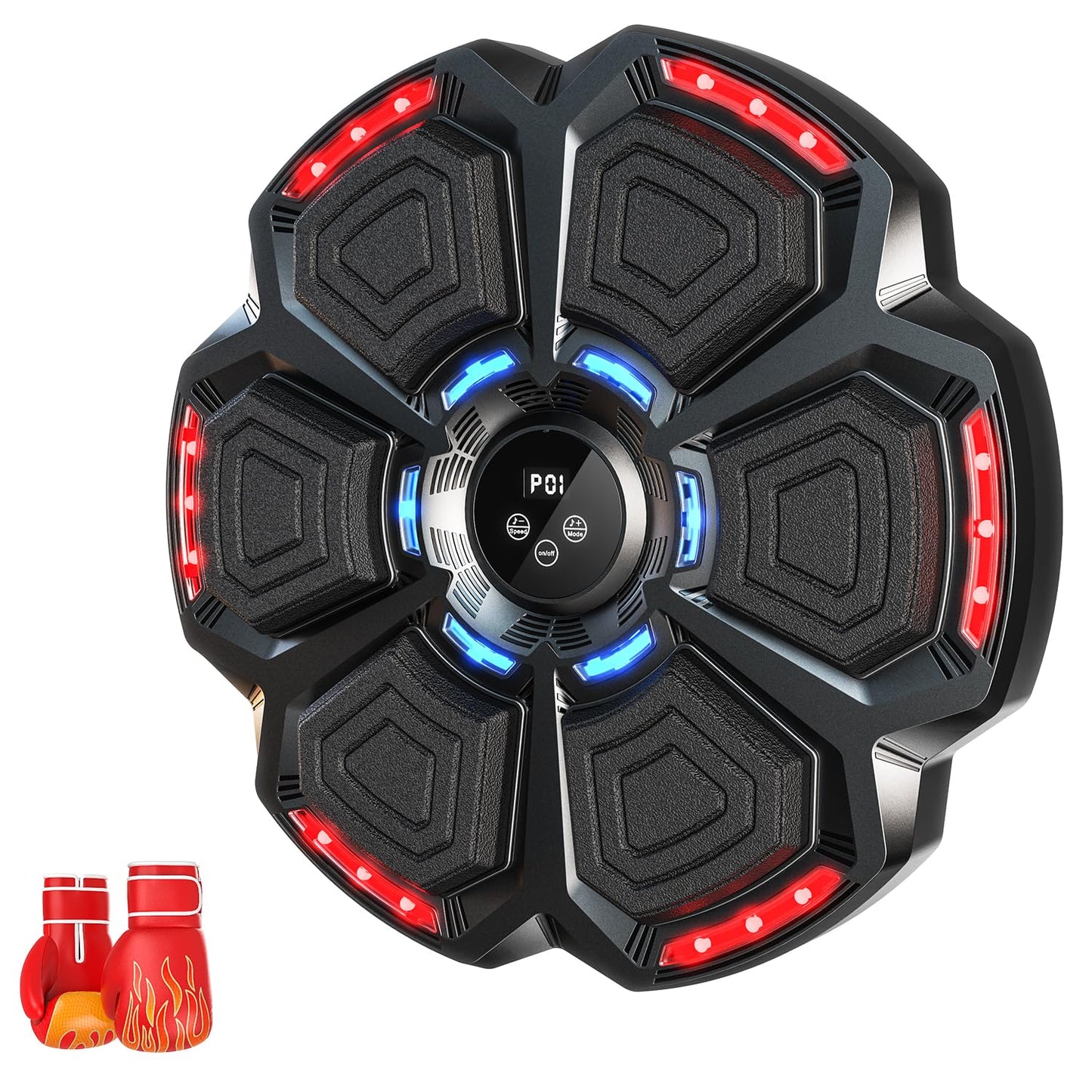 Upgraded Music Boxing Machine for Adults and Kids, Smart Bluetooth Boxing Trainer with Gloves, Wall Mounted Electronic Music Punching Machine with 9 Modes & 9 Speeds, for Home, Office, and Gym Workout
