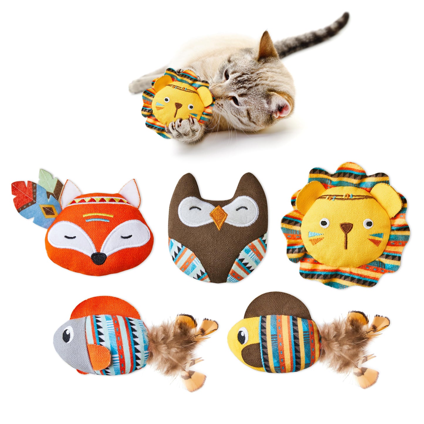 Potaroma Cat Toys Saury Fish, 3 Pack, Catnip Crinkle Sound, Soft and Durable, Interactive Kitten Kicker for Indoor Kitty Exercise 9.4 Inches for All Breeds