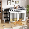 PAKASEPT Dog Crate Furniture, Pet Bunk Bed with Stairs and Storage, Dogs/Cats Window Perch, with Multi-Purpose Blanket and Fluffy Dog Bed for Small Medium Size (55.1L x 28.5" W x 37.4" H)