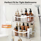 Shower Caddy Basket Soap Dish Holder Shelf with 5 Hooks Bathroom Organizer Shelf Kitchen Storage Rack Wall Mounted Adhesive No Drilling Rustproof SUS304 Stainless Steel - 3 Pack