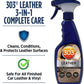 Leather 3-In-1 Complete Care - Cleans, Conditions, & Protects - Helps Prevent Fading & Cracking - Rinse Free Formula - Repels Dust, Lint, & Staining, 16 Fl. Oz. (30218CSR) Packaging May Vary