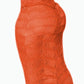 Sexy Beach Dress for Women Cover up Sleeveless Mesh Crochet Maxi Dress Summer Dresses Bikini Covers Orange Medium