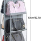 Hanging Purse Handbag Organizer, Clear Dust Cover Space Saver Storage Holder Bag, 6 Pockets Wardrobe Closet Handbags Storage(Gray)