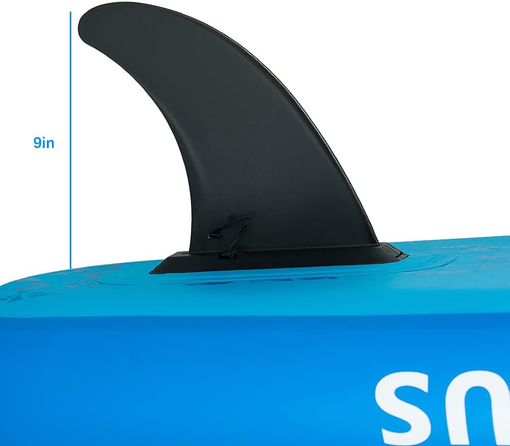 ISUP Fins 9", Paddle Board Center Fin, Slide-in Fin Replacement for Inflatable Paddle Board, Quick Release SUP Fin Universal Type, Black