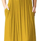DEARCASE Maxi Dress for Women Short Sleeve Casual Summer Loose Plain Comfy Long Dresses with Pockets