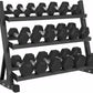 Rubber Hex Dumbbells Set with Rack- Free Weights Dumbbells Set for Home Gym & Fitness - Heavy Duty 100/350/450/550 LB Strength Training Equipment Dumb Bell