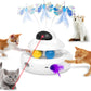 Interactive Cat Toys for Indoor Cats,4-in-1 Automatic Kitten Toy,Motion Activated Electronic Fluttering Butterfly,Track Balls, Moving Feather Toys for All Breeds,USB Rechargeable
