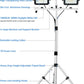 UFOND 10000 Lumen LED Work Light with Stand,Detachable Waterproof Dual Head Work Lights,Individual Switch Floodlight with TelescopingTripod,Work Lamp with Power Cord for Construction Site