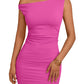 Trendy Queen Womens Mini Summer Dresses 2025 Going Out Off The Shoulder Bodycon Sexy Party Club Spring Fashion Outfits