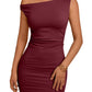 Trendy Queen Womens Mini Summer Dresses 2025 Going Out Off The Shoulder Bodycon Sexy Party Club Spring Fashion Outfits