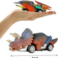 DINOBROS Dinosaur Toy Pull Back Cars,6 Pack Dino Toys for 3 Year Old Boys Girls and Toddlers,Boy Toys Age 3,4,5 and Up,Pull Back Toy Cars,Dinosaur Games with T-Rex