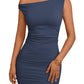 Trendy Queen Womens Mini Summer Dresses 2025 Going Out Off The Shoulder Bodycon Sexy Party Club Spring Fashion Outfits