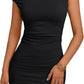 Trendy Queen Womens Mini Summer Dresses 2025 Going Out Off The Shoulder Bodycon Sexy Party Club Spring Fashion Outfits