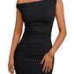 Trendy Queen Womens Mini Summer Dresses 2025 Going Out Off The Shoulder Bodycon Sexy Party Club Spring Fashion Outfits