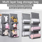Hanging Purse Handbag Organizer, Clear Dust Cover Space Saver Storage Holder Bag, 6 Pockets Wardrobe Closet Handbags Storage(Gray)