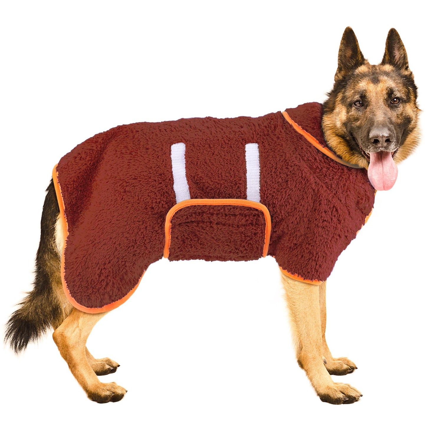 Bienbee Dog Bathrobe, Quick Drying Super Absorbent Dog Robes for After Bath, Warm Keeping Dogs Towel, Dogs Bath Supplies, Dark Blue XL