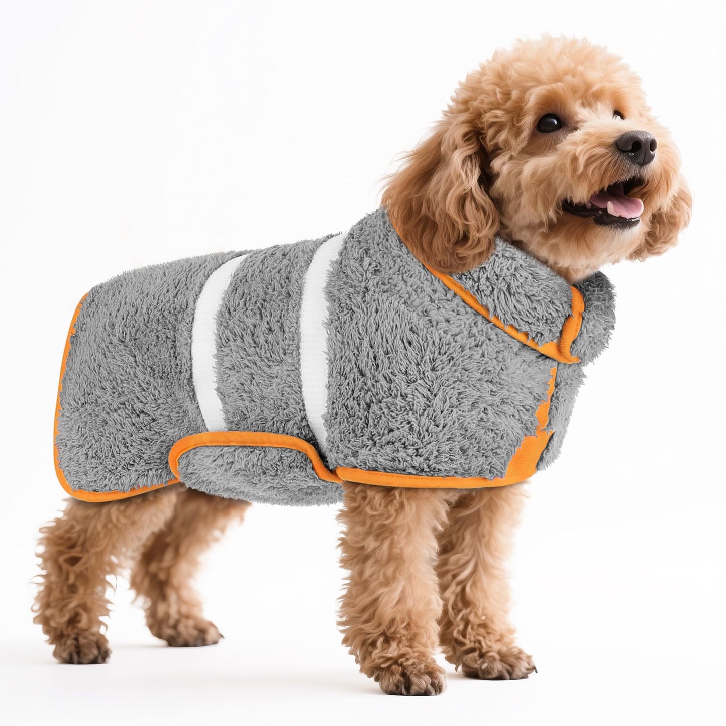 Bienbee Dog Bathrobe, Quick Drying Super Absorbent Dog Robes for After Bath, Warm Keeping Dogs Towel, Dogs Bath Supplies, Dark Blue XL