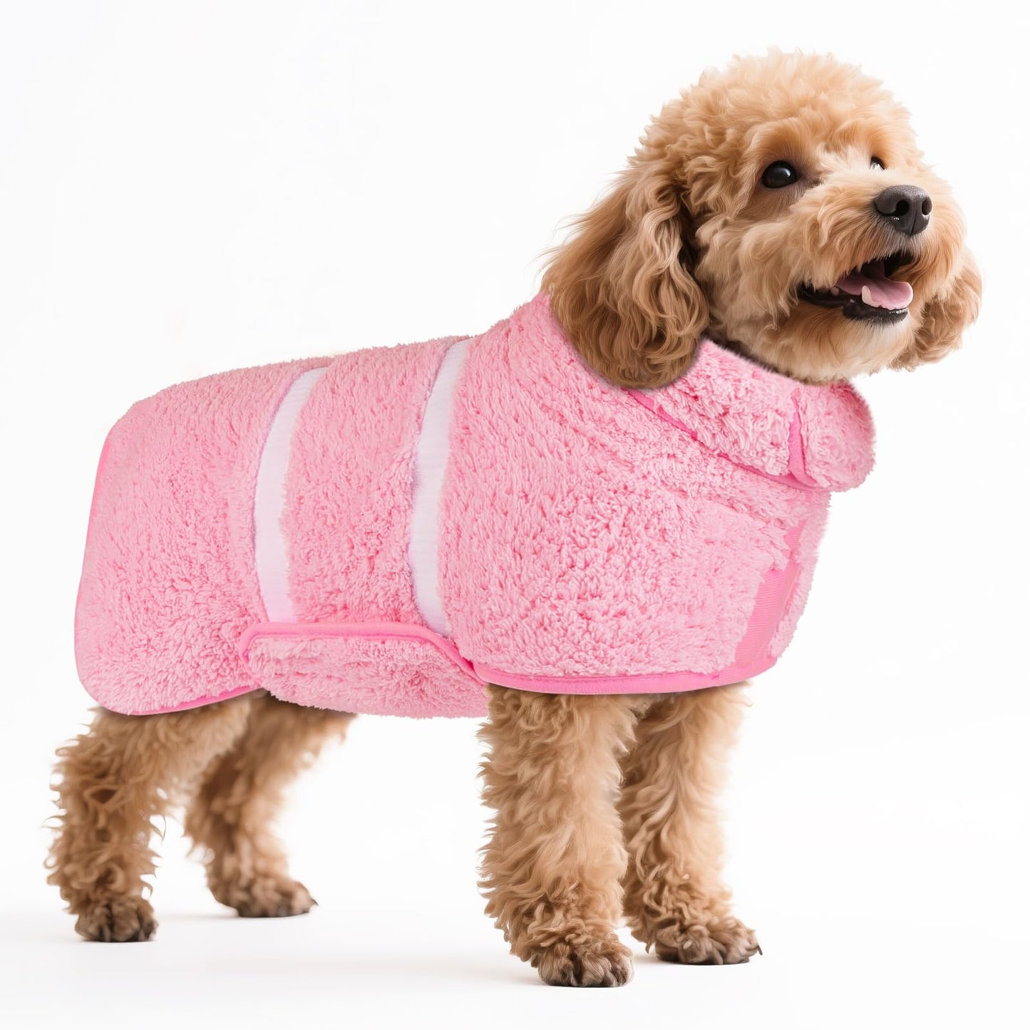 Bienbee Dog Bathrobe, Quick Drying Super Absorbent Dog Robes for After Bath, Warm Keeping Dogs Towel, Dogs Bath Supplies, Dark Blue XL