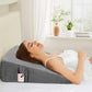 Wedge Pillow for Sleeping, 12" Bed Wedge Pillow for After Surgery, Triangle Pillow Wedge for Heartburn, Acid Reflux, GERD, Back Pain Relief, Neck Pain, Soft & Cooling Memory Foam Top