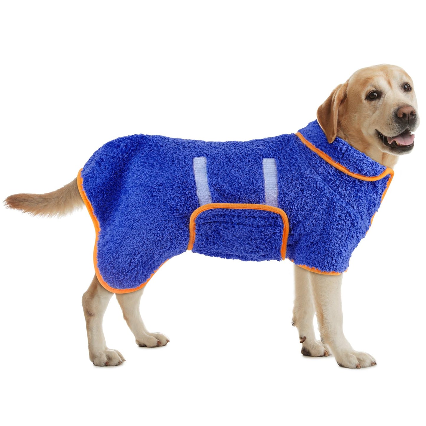 Bienbee Dog Bathrobe, Quick Drying Super Absorbent Dog Robes for After Bath, Warm Keeping Dogs Towel, Dogs Bath Supplies, Dark Blue XL