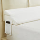 Full Size Bed Wedge Pillow for Headboard – Foldable Mattress Gap Filler (0–8"), Converts to Backrest, Prevents Pillow Slipping, Reversible Dual-Side Pockets, Washable Cover, White (54"x10"x6")