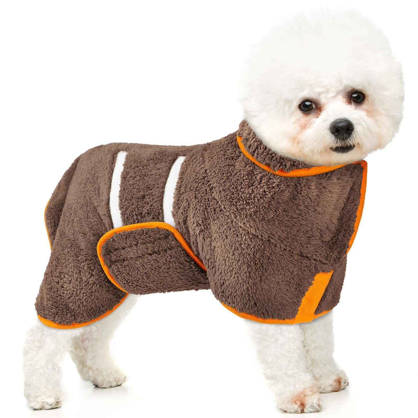 Bienbee Dog Bathrobe, Quick Drying Super Absorbent Dog Robes for After Bath, Warm Keeping Dogs Towel, Dogs Bath Supplies, Dark Blue XL