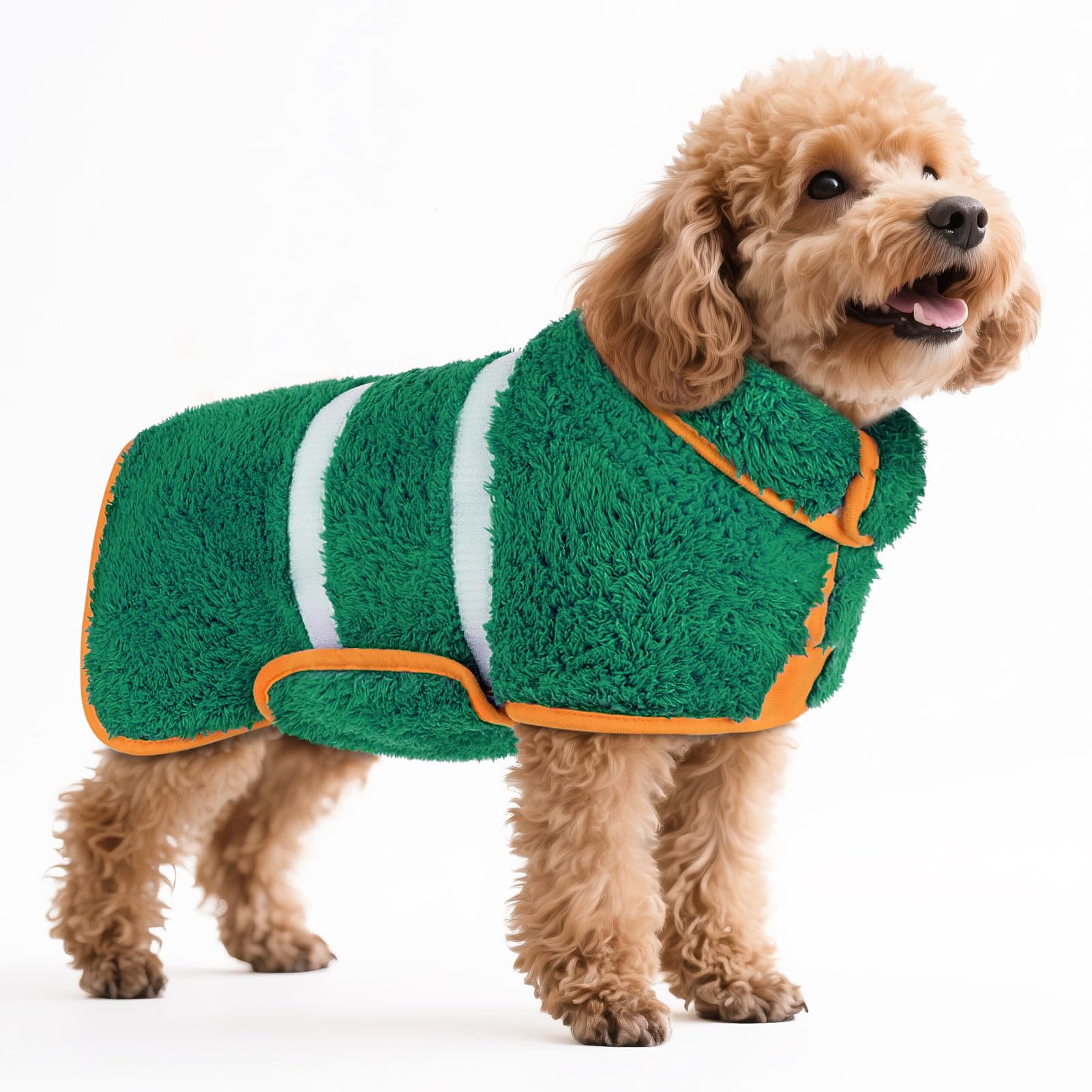 Bienbee Dog Bathrobe, Quick Drying Super Absorbent Dog Robes for After Bath, Warm Keeping Dogs Towel, Dogs Bath Supplies, Dark Blue XL