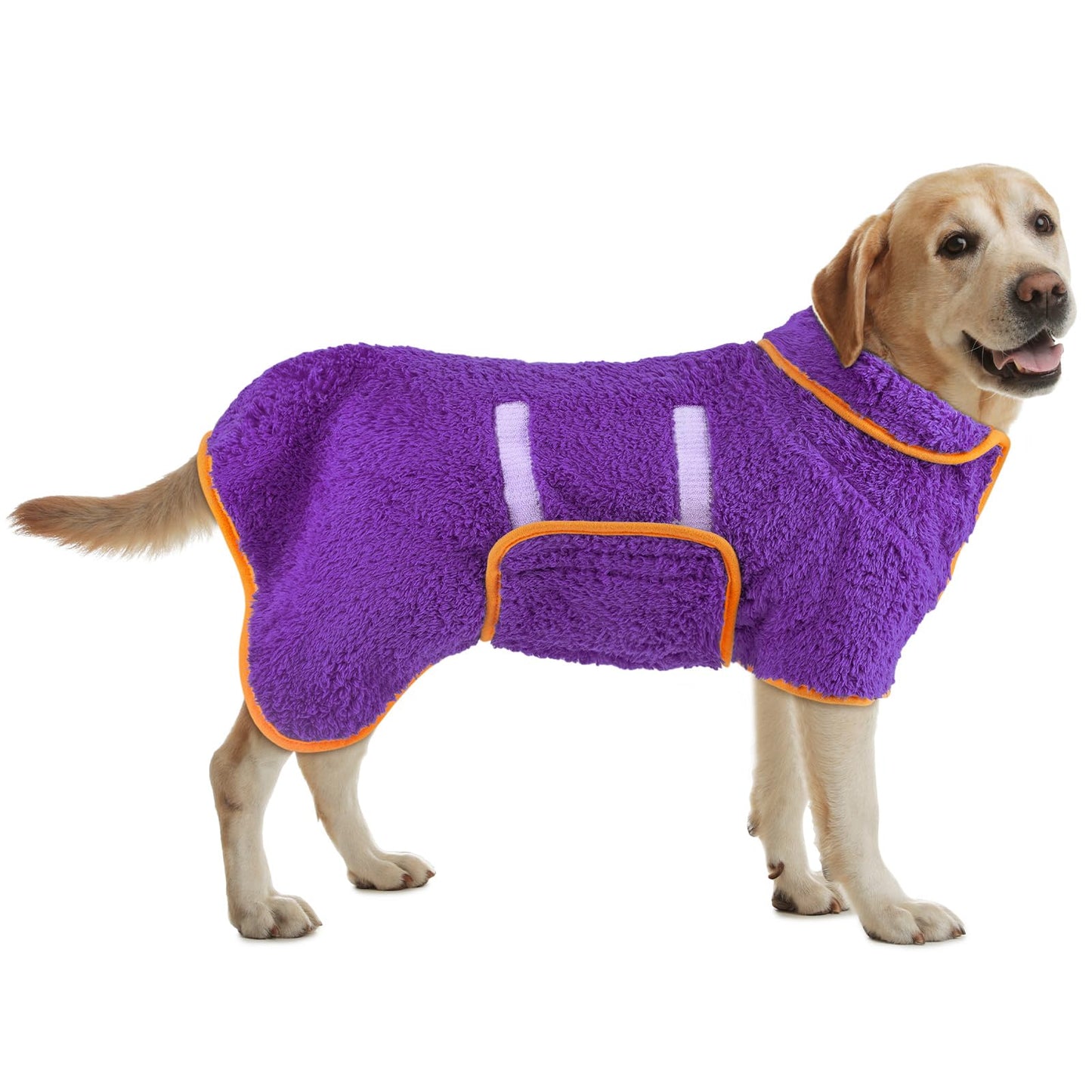 Bienbee Dog Bathrobe, Quick Drying Super Absorbent Dog Robes for After Bath, Warm Keeping Dogs Towel, Dogs Bath Supplies, Dark Blue XL
