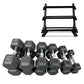 Rubber Hex Dumbbells Set with Rack- Free Weights Dumbbells Set for Home Gym & Fitness - Heavy Duty 100/350/450/550 LB Strength Training Equipment Dumb Bell