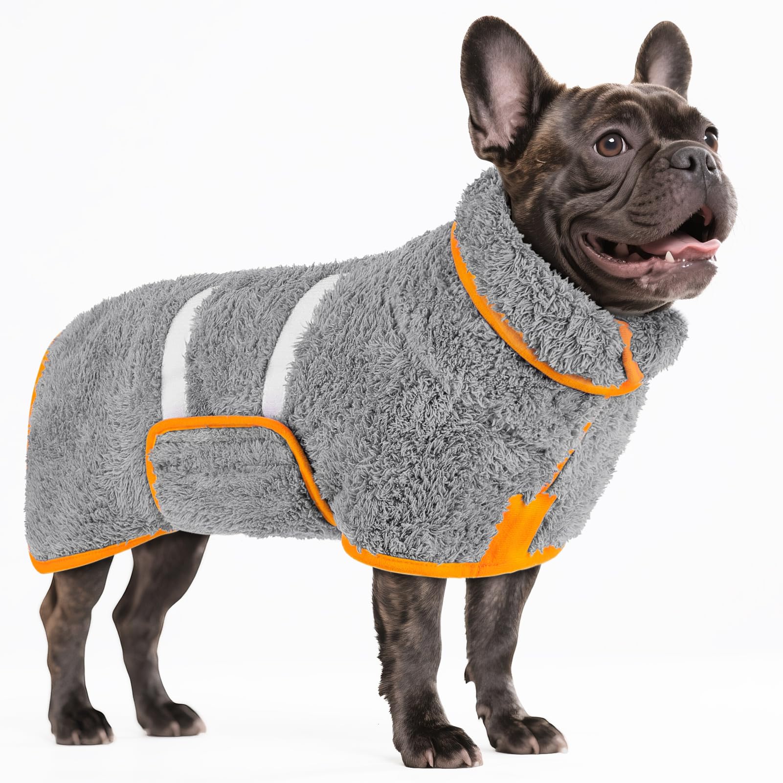 Bienbee Dog Bathrobe, Quick Drying Super Absorbent Dog Robes for After Bath, Warm Keeping Dogs Towel, Dogs Bath Supplies, Dark Blue XL