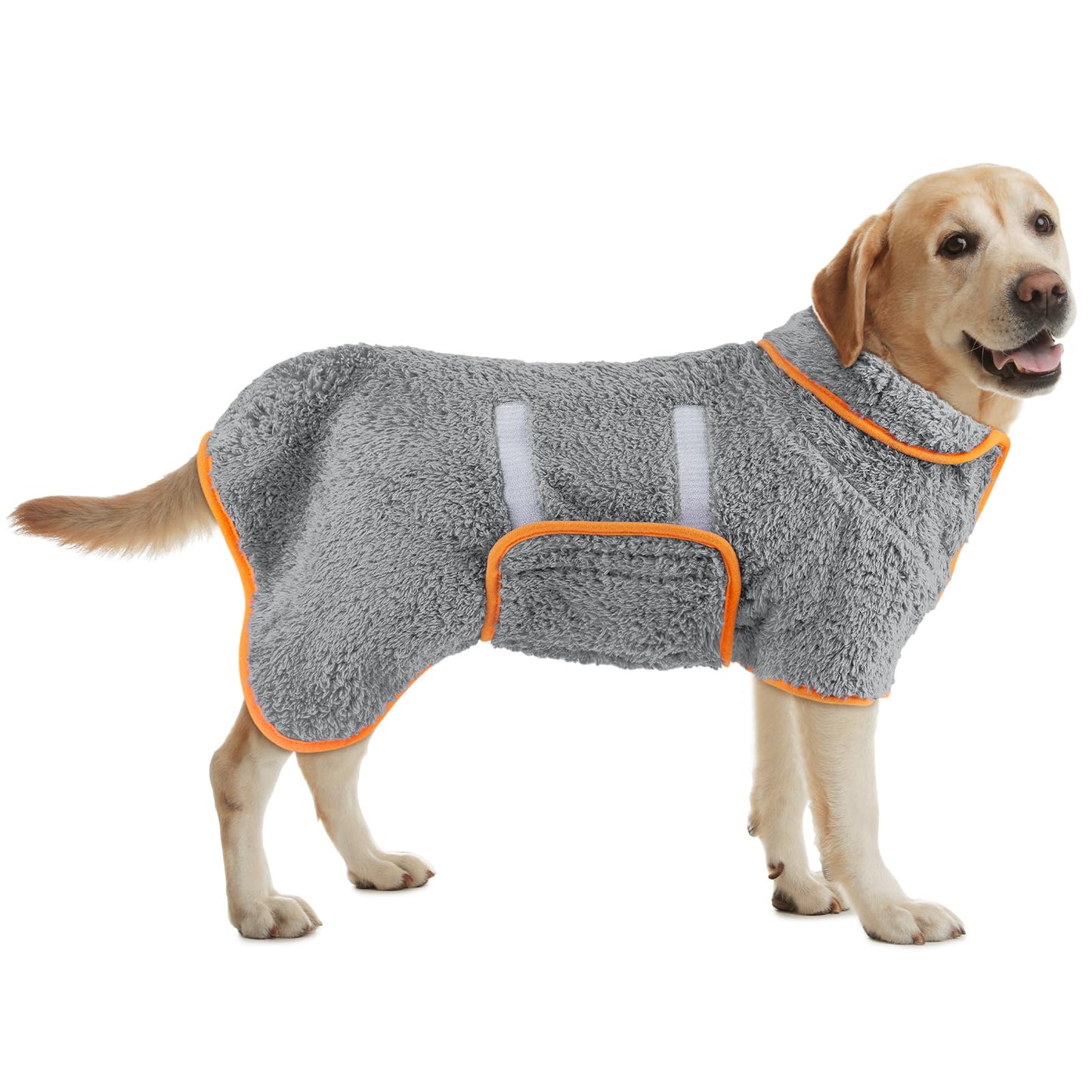 Bienbee Dog Bathrobe, Quick Drying Super Absorbent Dog Robes for After Bath, Warm Keeping Dogs Towel, Dogs Bath Supplies, Dark Blue XL