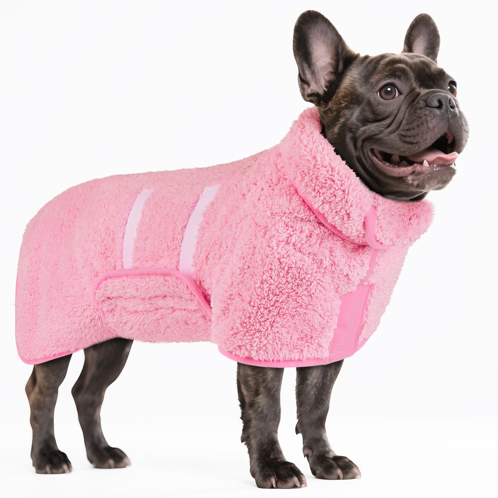 Bienbee Dog Bathrobe, Quick Drying Super Absorbent Dog Robes for After Bath, Warm Keeping Dogs Towel, Dogs Bath Supplies, Dark Blue XL