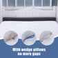 BALAPET Flodable Pillow for Headboard Gap,Bed Gap Filler Queen Size,Adjustable Bed Wedge Pillow for Headboard,Rectangular Bed Gap Filler,Foam Mattress Gap Filler(Gray,King)