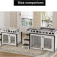 PAKASEPT Dog Crate Furniture, Pet Bunk Bed with Stairs and Storage, Dogs/Cats Window Perch, with Multi-Purpose Blanket and Fluffy Dog Bed for Small Medium Size (55.1L x 28.5" W x 37.4" H)