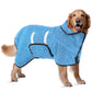 Bienbee Dog Bathrobe, Quick Drying Super Absorbent Dog Robes for After Bath, Warm Keeping Dogs Towel, Dogs Bath Supplies, Dark Blue XL
