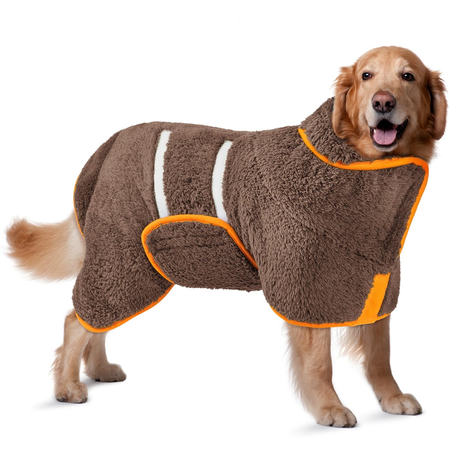 Bienbee Dog Bathrobe, Quick Drying Super Absorbent Dog Robes for After Bath, Warm Keeping Dogs Towel, Dogs Bath Supplies, Dark Blue XL
