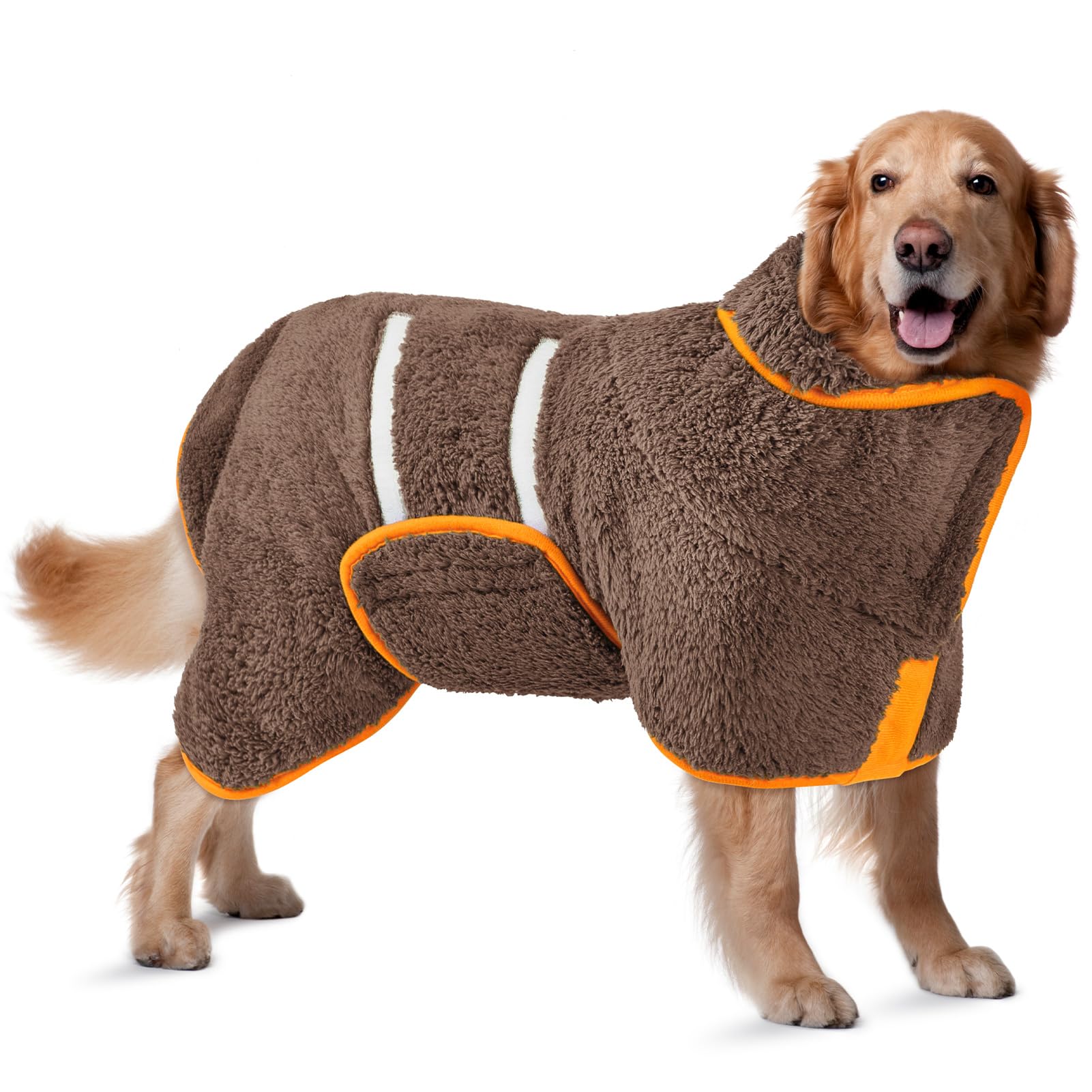 Bienbee Dog Bathrobe, Quick Drying Super Absorbent Dog Robes for After Bath, Warm Keeping Dogs Towel, Dogs Bath Supplies, Dark Blue XL
