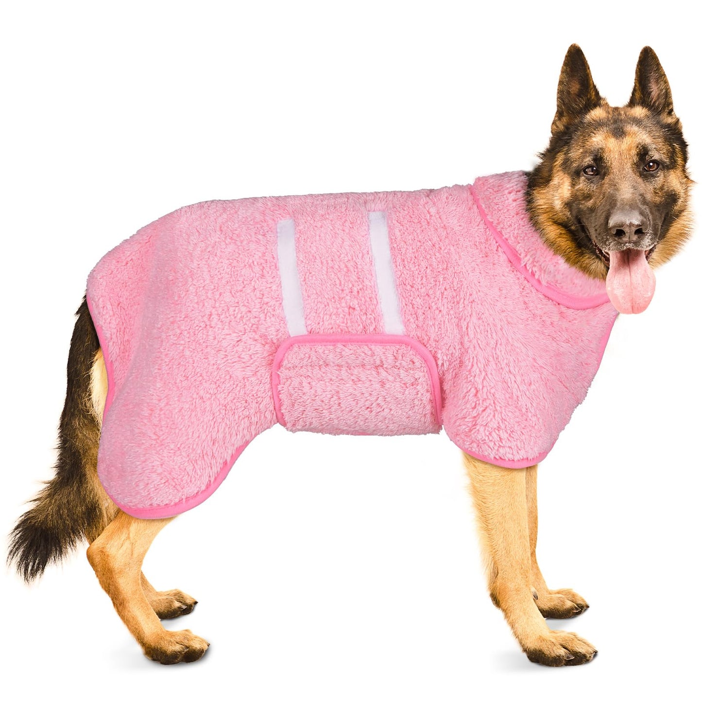 Bienbee Dog Bathrobe, Quick Drying Super Absorbent Dog Robes for After Bath, Warm Keeping Dogs Towel, Dogs Bath Supplies, Dark Blue XL