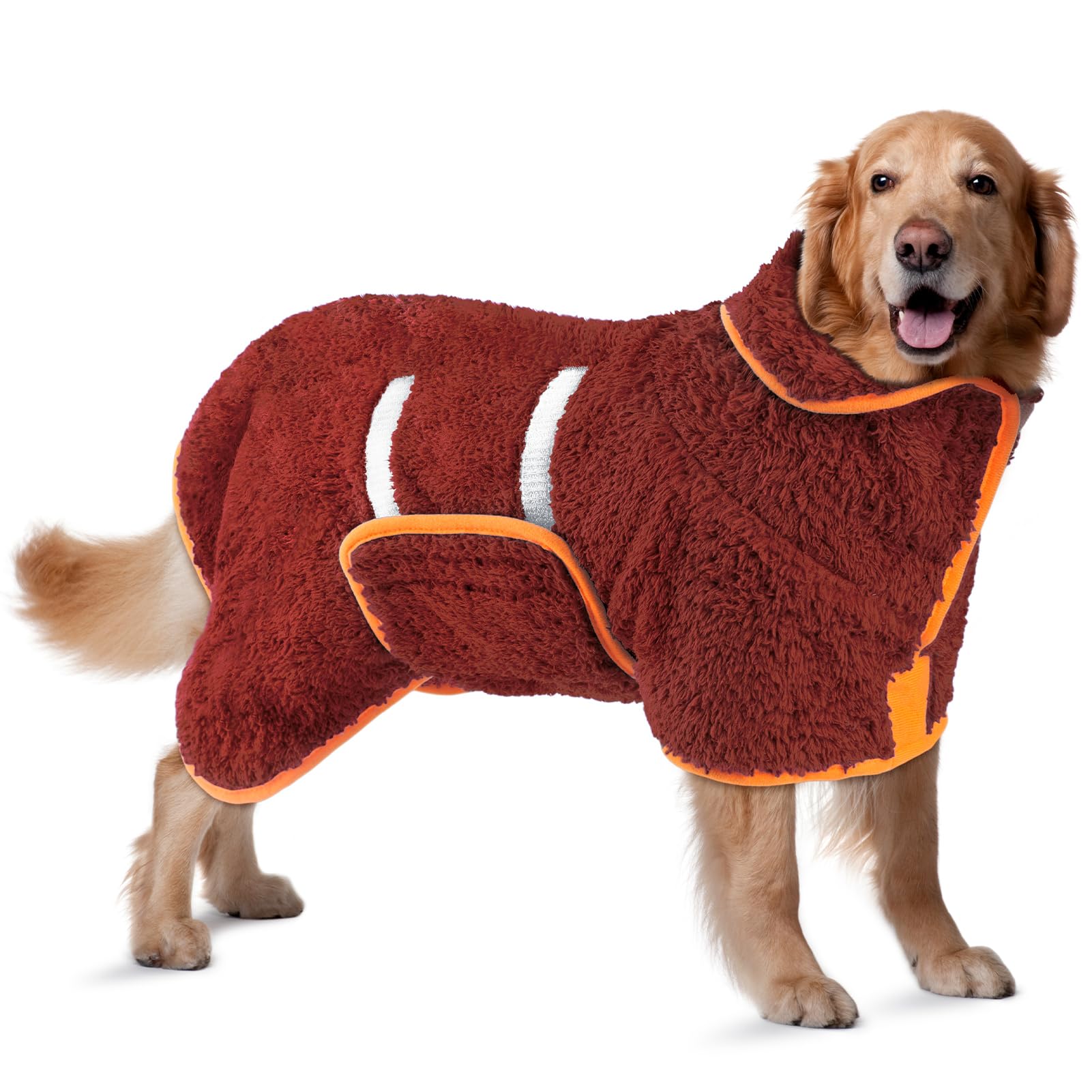 Bienbee Dog Bathrobe, Quick Drying Super Absorbent Dog Robes for After Bath, Warm Keeping Dogs Towel, Dogs Bath Supplies, Dark Blue XL