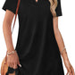 WIHOLL Dresses for Women 2025 Casual Summer V Neck Wedding Guest Dress Short Sleeve Fashion Beach Vacation Clothes