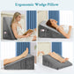 Wedge Pillow for Sleeping, 12" Bed Wedge Pillow for After Surgery, Triangle Pillow Wedge for Heartburn, Acid Reflux, GERD, Back Pain Relief, Neck Pain, Soft & Cooling Memory Foam Top