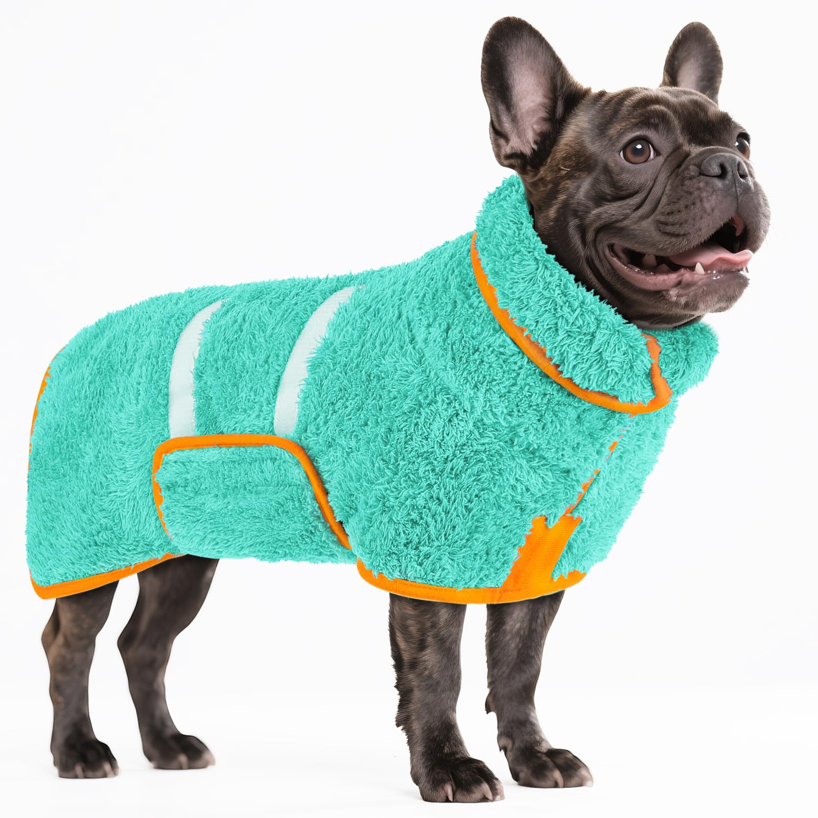Bienbee Dog Bathrobe, Quick Drying Super Absorbent Dog Robes for After Bath, Warm Keeping Dogs Towel, Dogs Bath Supplies, Dark Blue XL